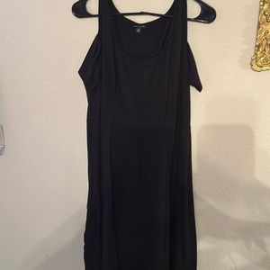Cold shoulder skater dress